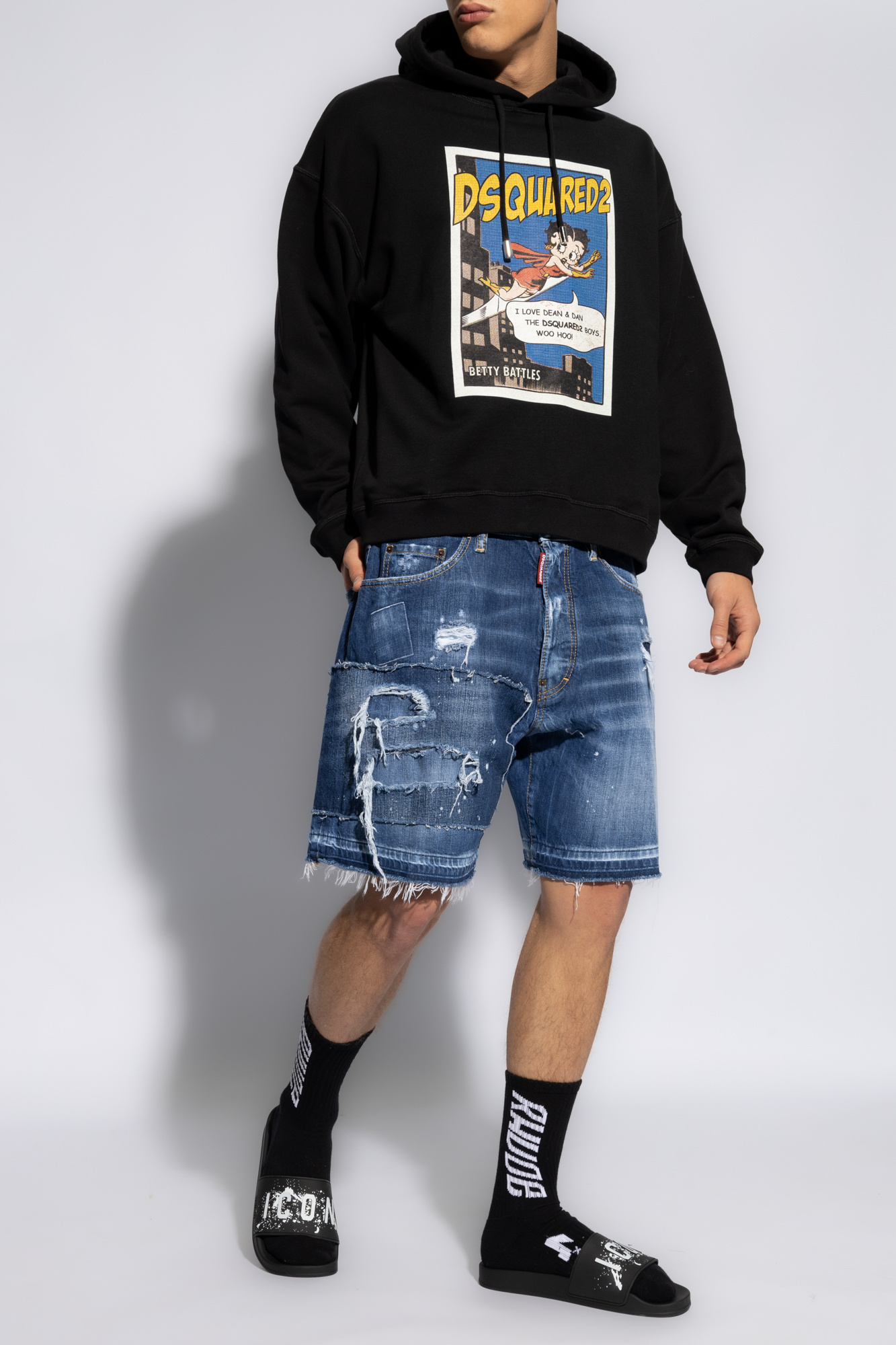 Navy blue 'Boxer' shorts Dsquared2 - AsYou Short legging à